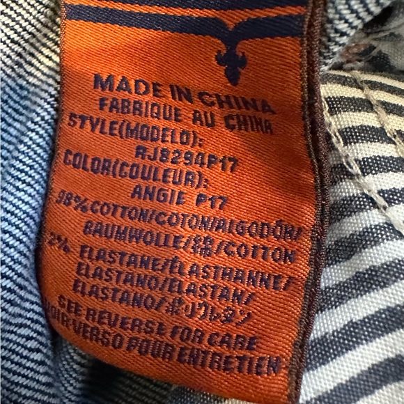 Rock Revival Angie Capri Washed Navy Blue Jeans Size 27 - Picture 11 of 11